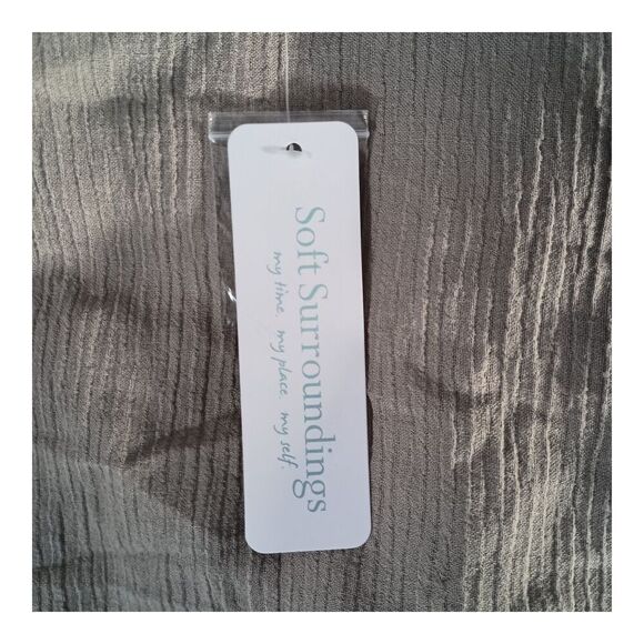 Soft Surroundings Oceo Gauze Open Front Topper Cardigan Pebble Taupe Women's XL - Picture 6 of 7